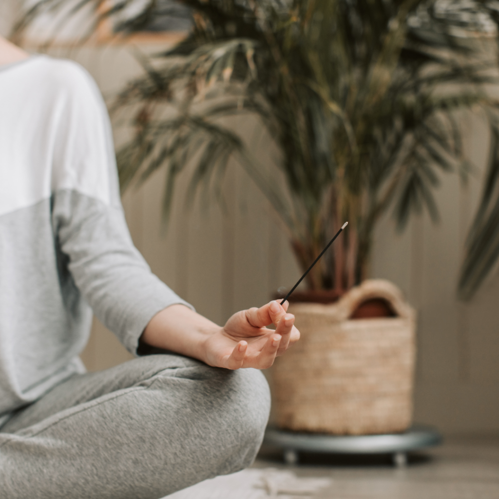 woman meditating