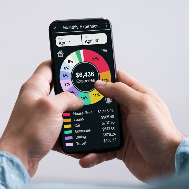budgeting app on phone