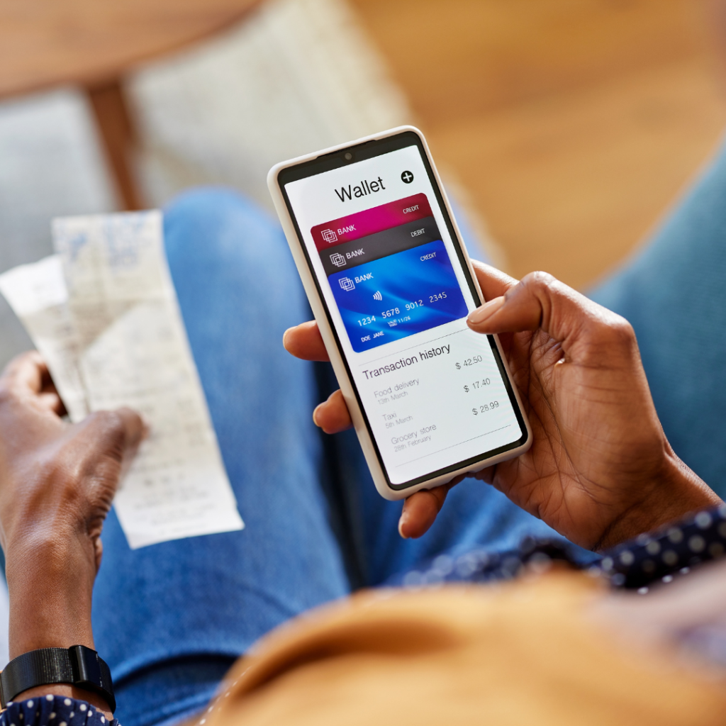 digital wallet on phone