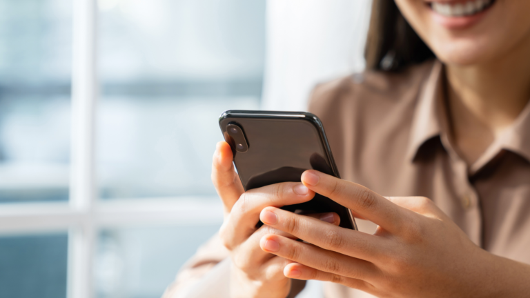 woman on mobile phone