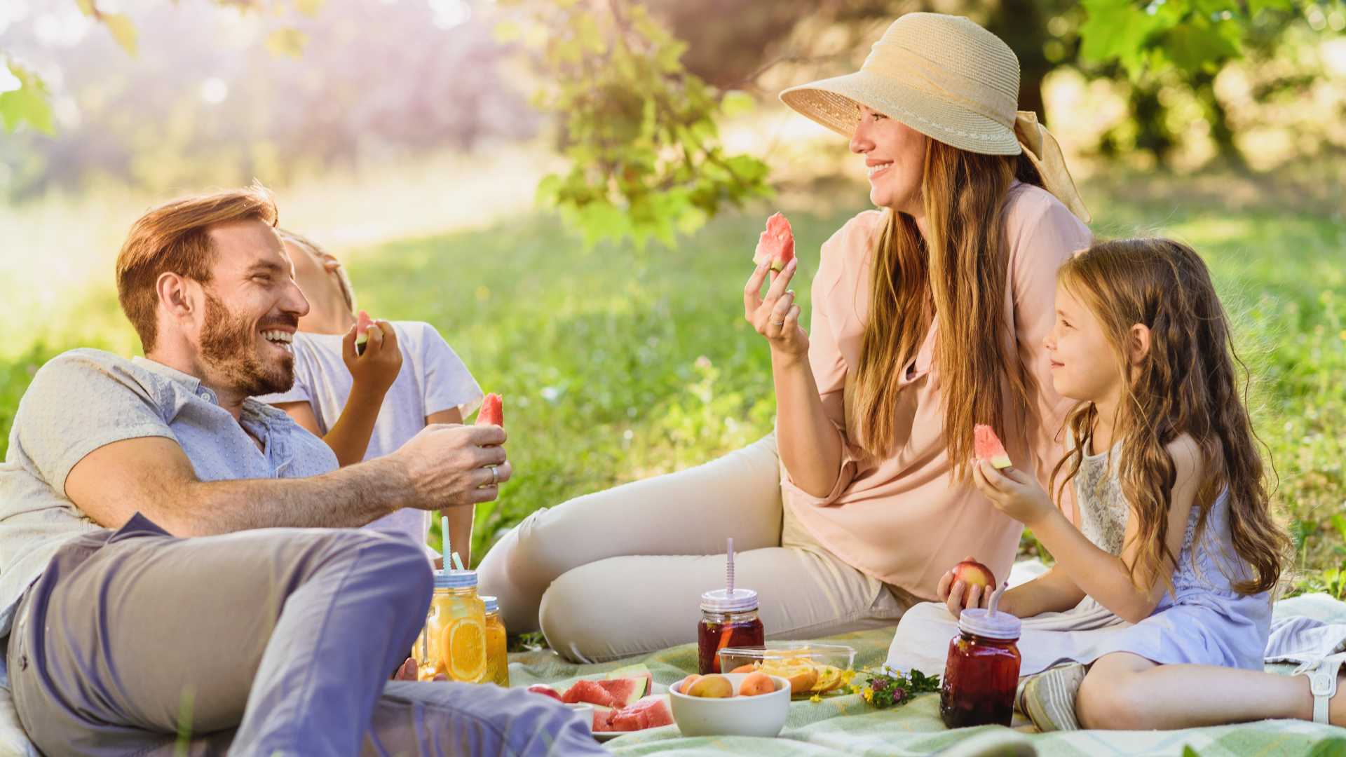 family having a picnic