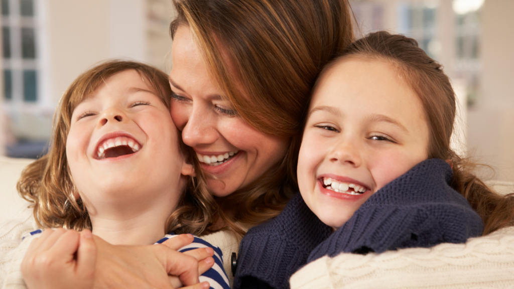 mom and kids
